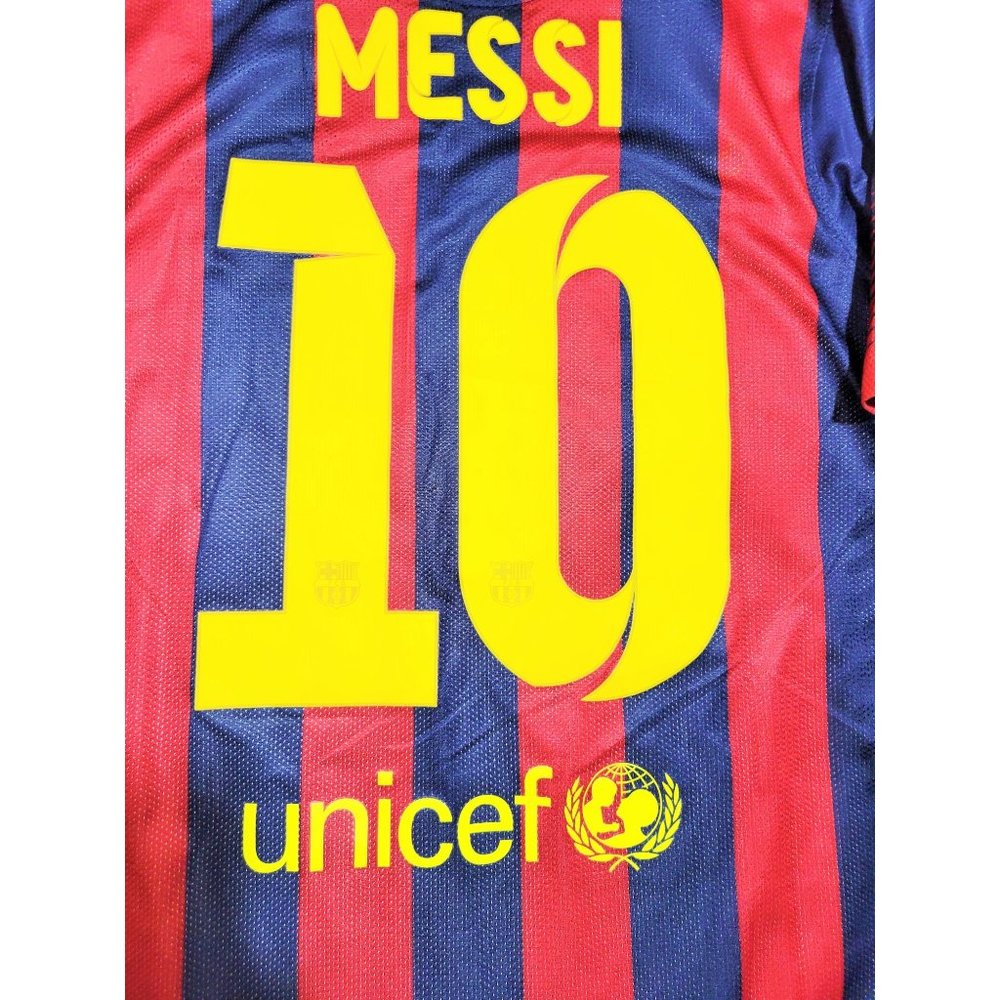 Messi Barcelona 2013 2014 PLAYER ISSUE CHINESE NEW YEAR Soccer Jersey BNWT M - Picture 3 of 12